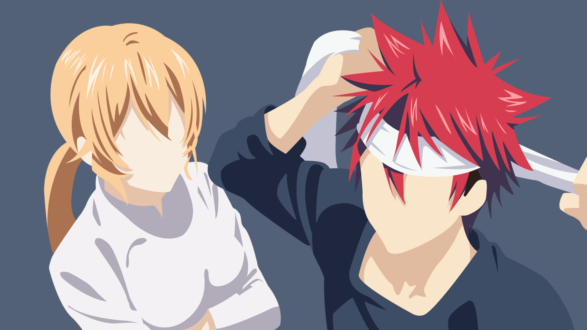 Yukihira Soma and Nakiri Erina from Food Wars, Shokugeki no Soma Wallpaper for Dekstop HD Wallpaper