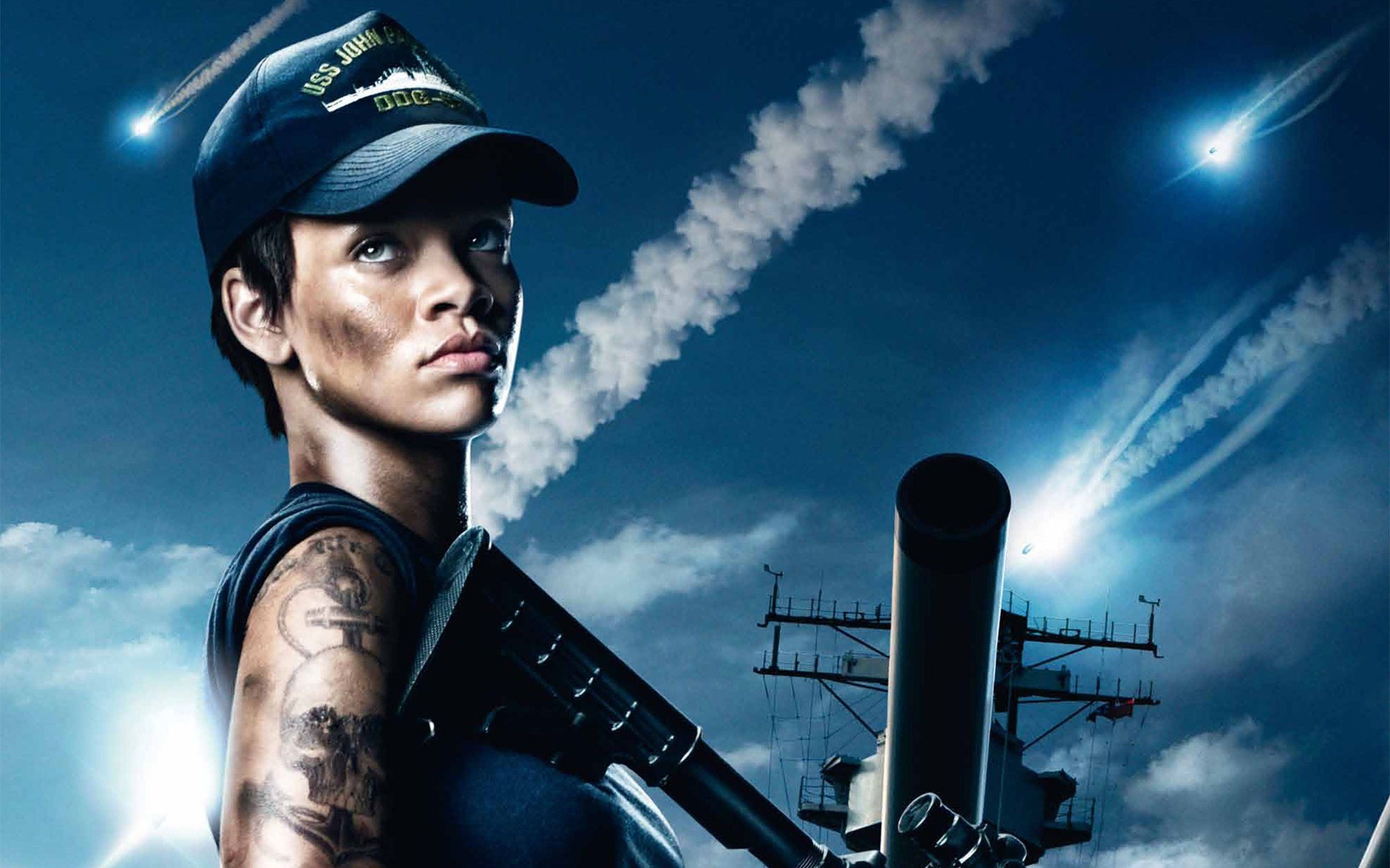 Movies actress rihanna people celebrity battleship girls with guns singers skyscapes wallpaperx1200