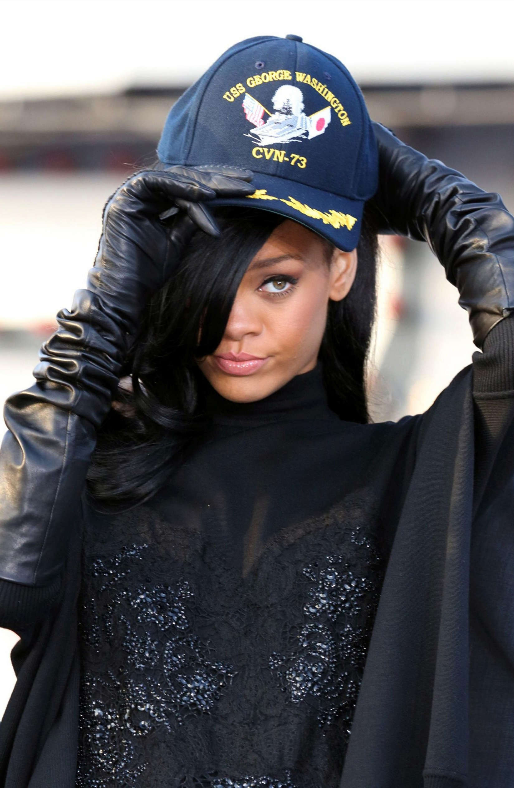 Rihanna And Brooklyn Decker At Press Conference For Battleship 13