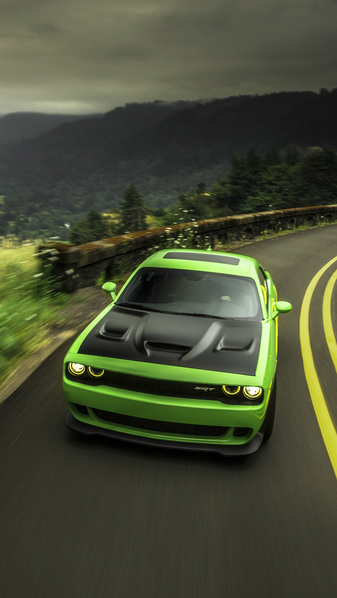 Dodge Challenger SRT Green IPhone Wallpaper Wallpaper, IPhone Wallpaper