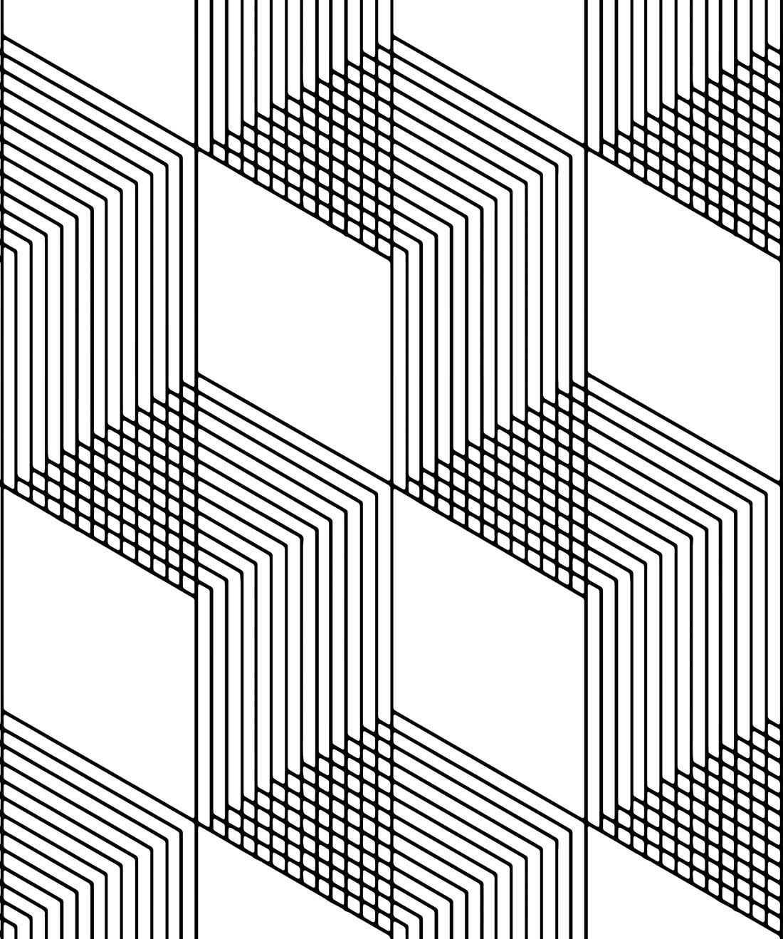 Geometric pattern Black White