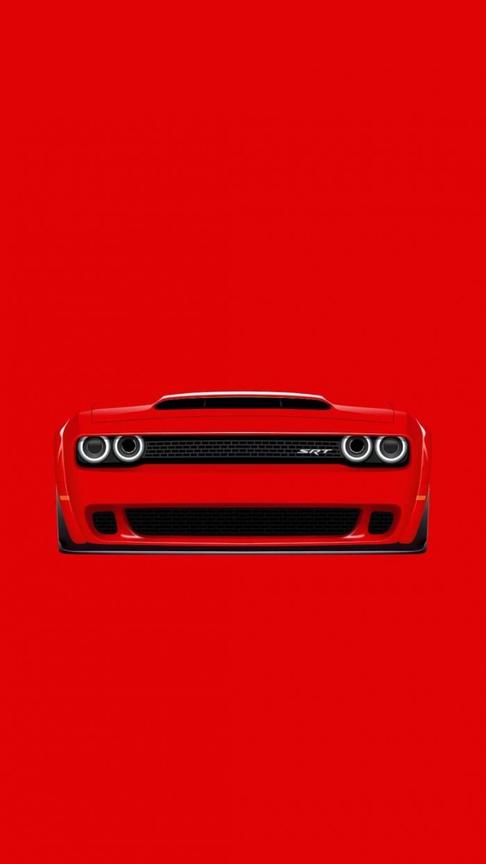 Dodge Challenger SRT Art IPhone Wallpaper