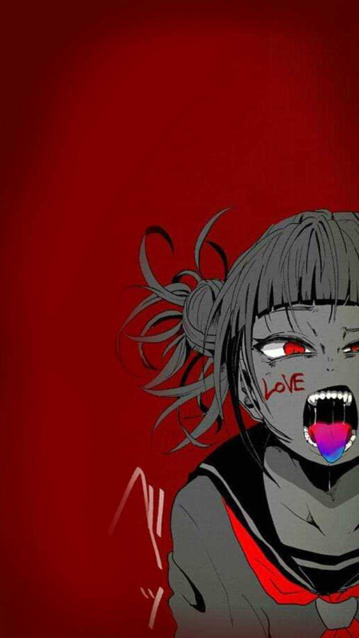 Download Minimalist Anime Phone Himiko Toga Wallpaper | Wallpapers.com