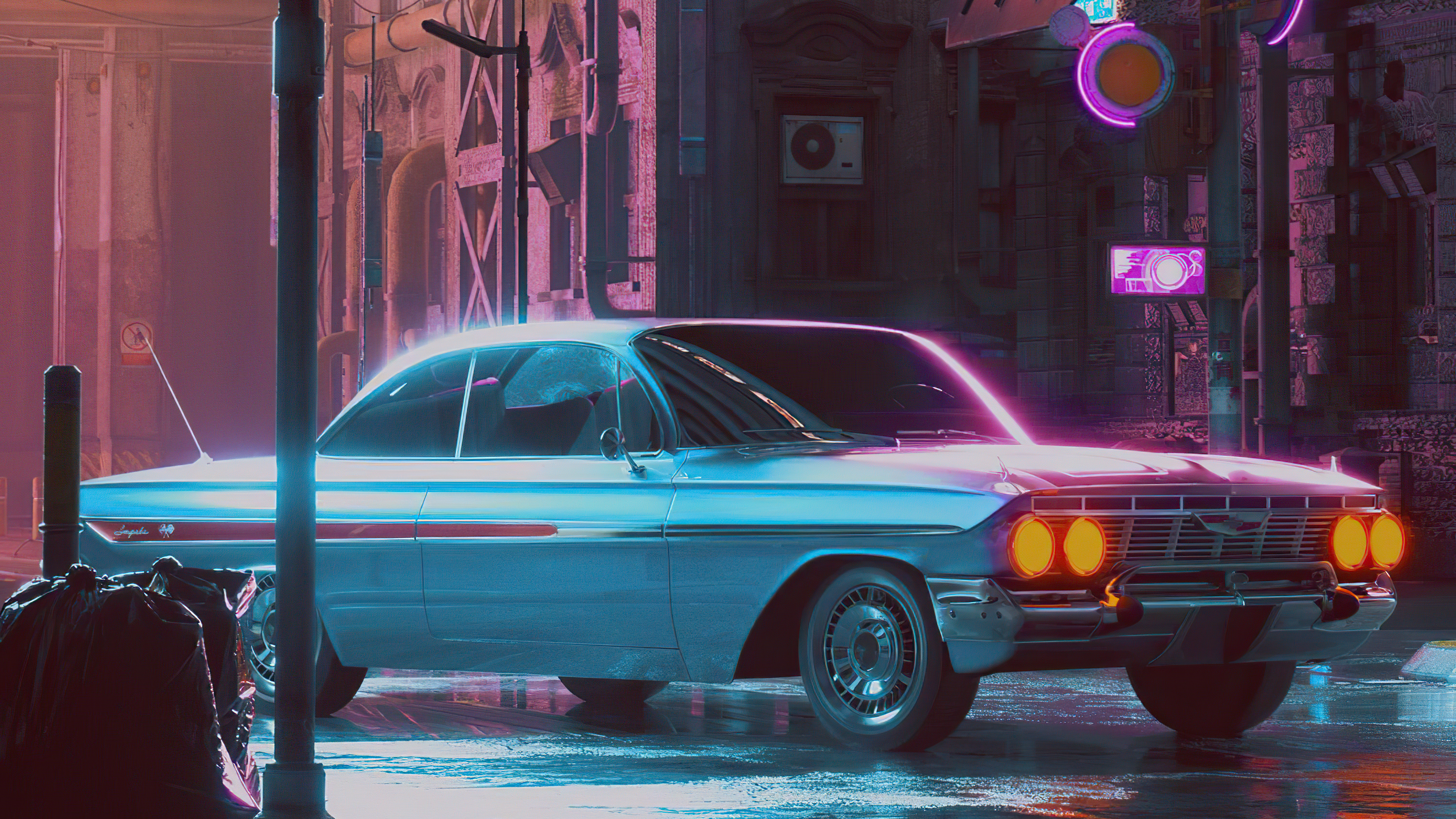 Lonely Night 80s Retro Car 5k, HD Artist, 4k Wallpaper, Image, Background, Photo and Picture