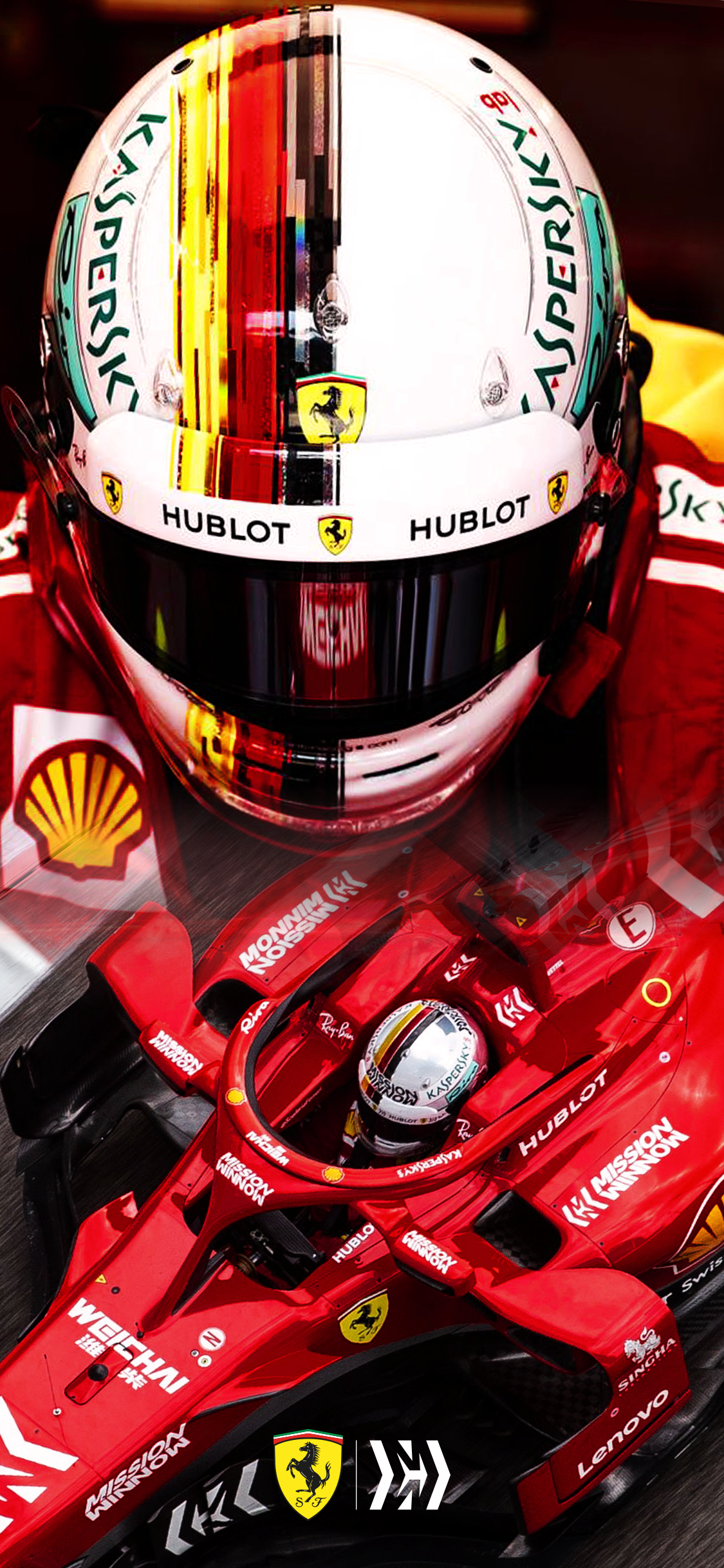 Download F1 Racer Sebastian Vettel With Car Wallpaper  Wallpaperscom