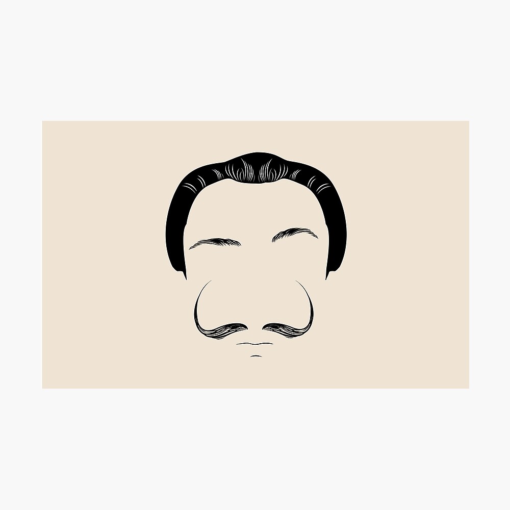 Salvador Dali Moustache Poster