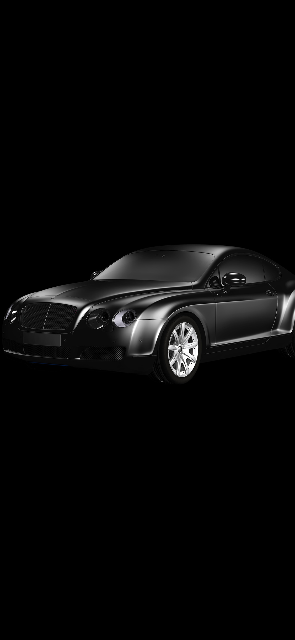 iPhone X wallpaper. car bentley dark black limousine art illustration
