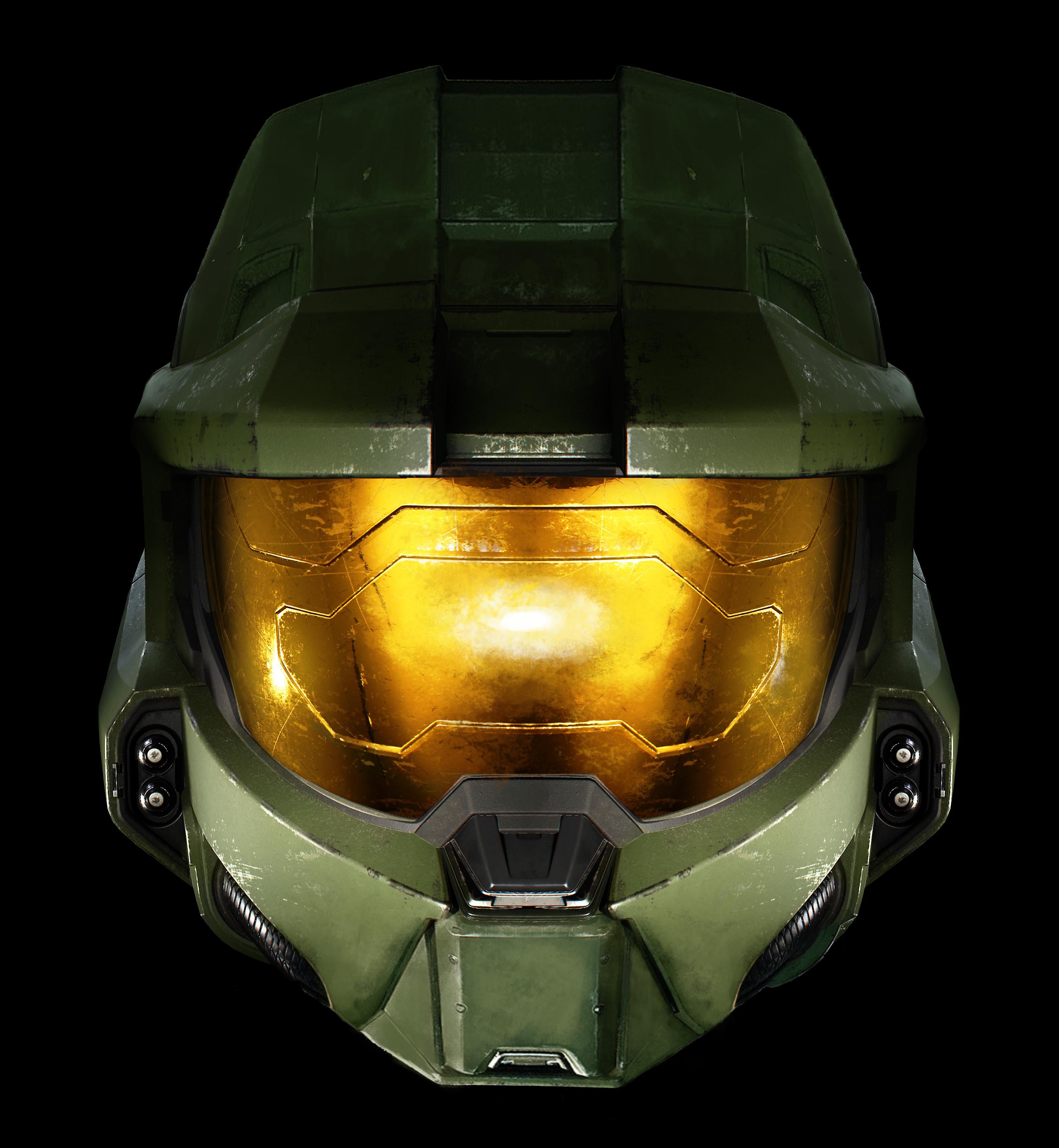 I photohoped the halo ininite helmet from the wallpaper with the one seen in the trailer just to see what it would look like from this angle and here's the result: halo