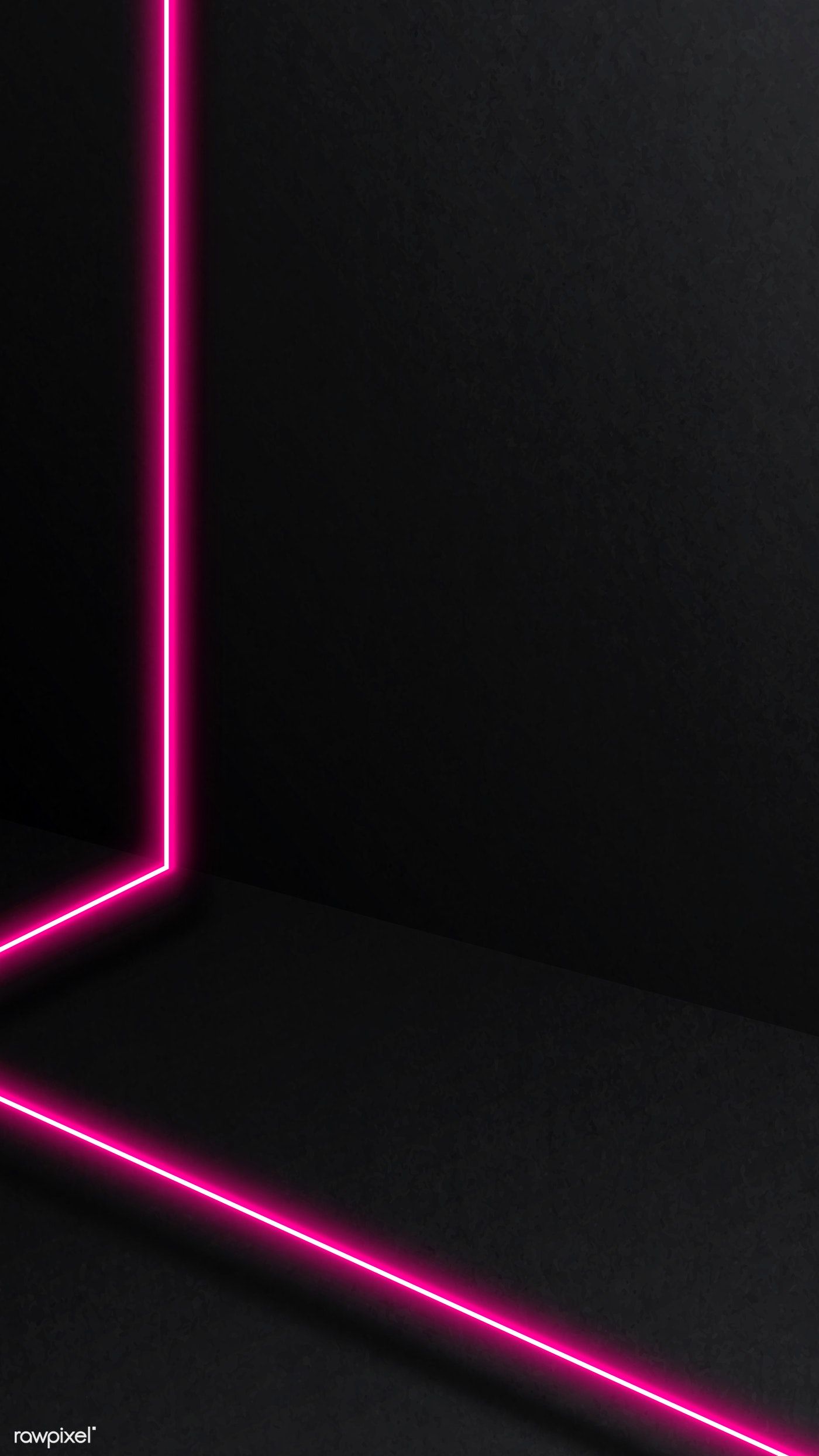 Download premium vector of Pink glowing lines on dark background vector. Pink and black wallpaper, Dark background, Black wallpaper iphone