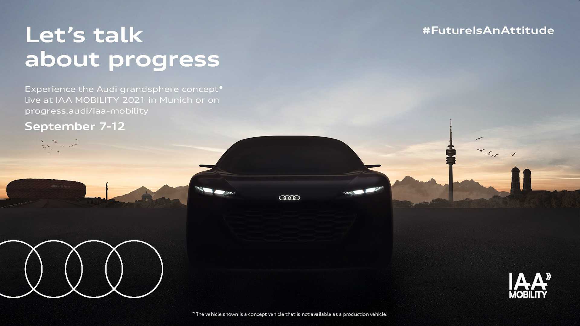 New Audi Grandsphere Concept Teaser Shows Off Sleek Headlights