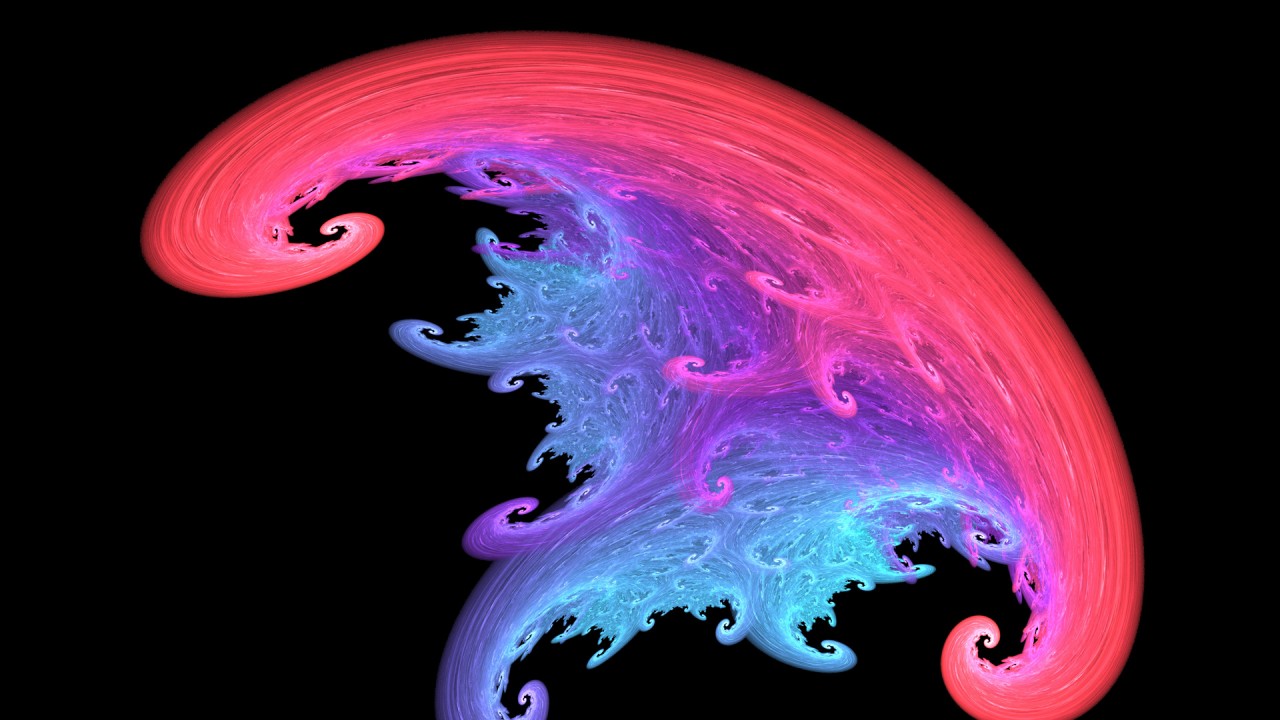 3D Black Pink Mushroom Fractal Art HD Trippy Wallpaper