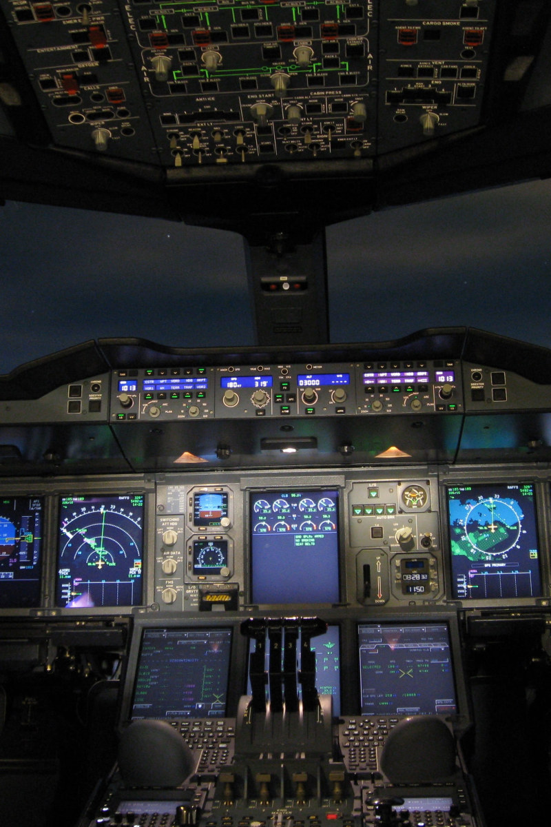 Wallpaper Airplane Control Panel Photo, Cockpit, Aircraft, • Wallpaper For You HD Wallpaper For Desktop & Mobile