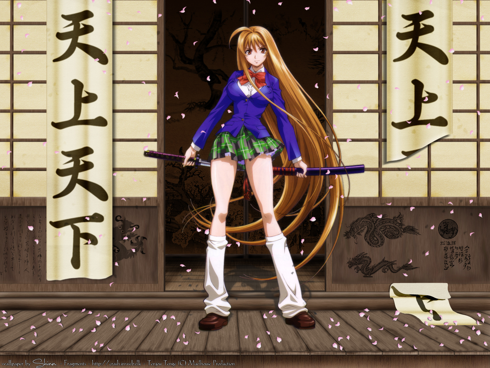 long hair nude sword tenjou tenge weapon   -   Anime Wallpapers