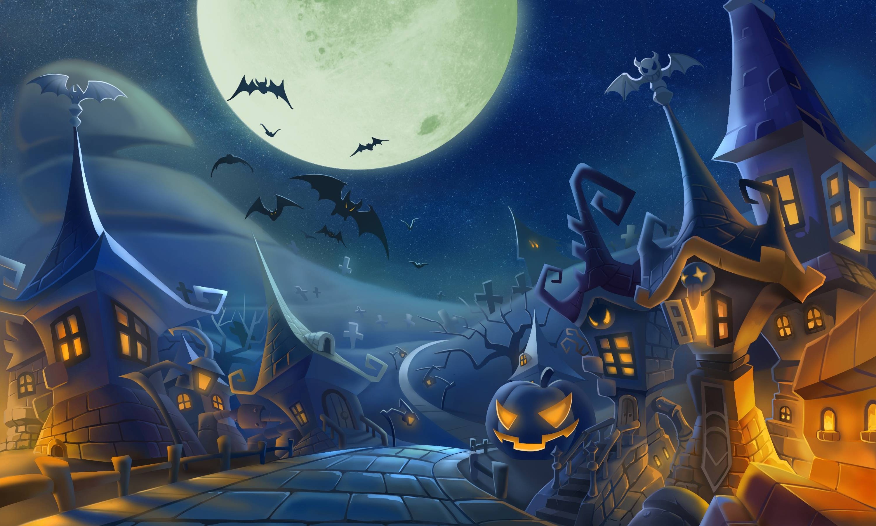Halloween, Bats Wallpaper HD / Desktop and Mobile Background