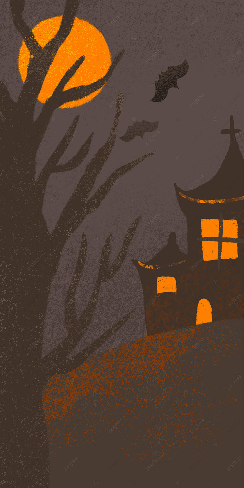 Halloween Cute Cartoon Wallpaper Background, Halloween, Bat, Night Background Image for Free Download