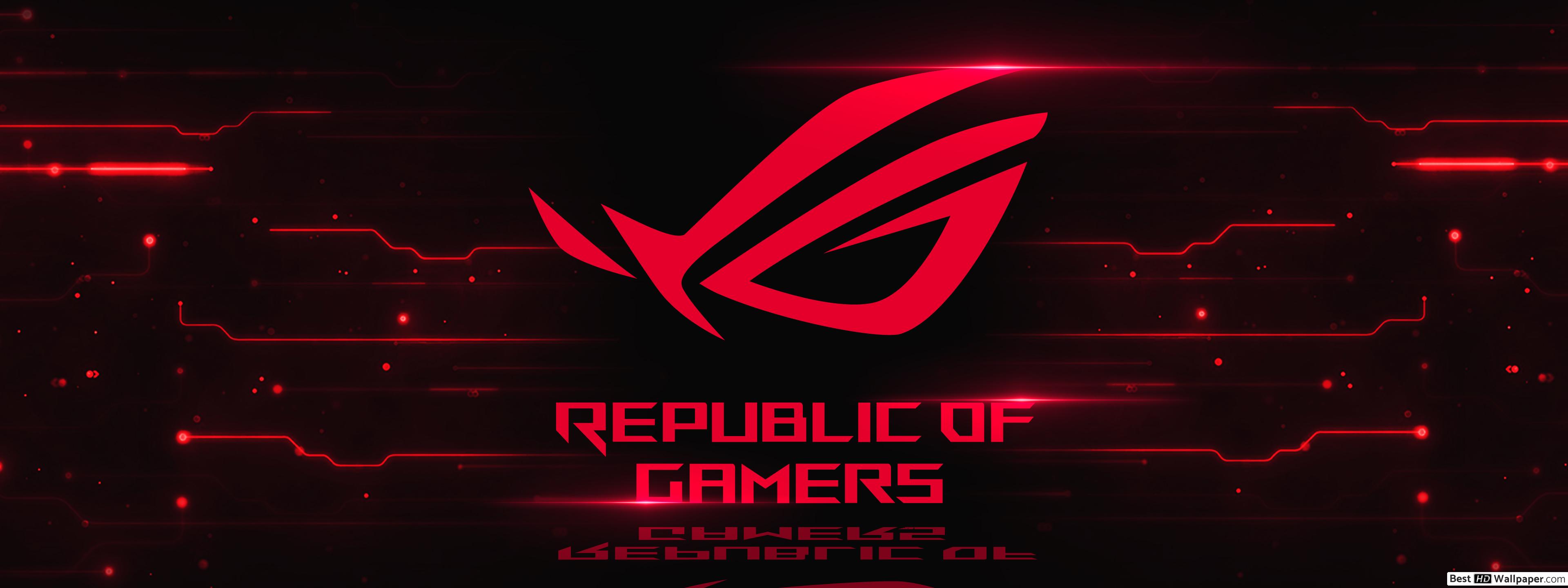 Asus ROG (Republic of Gamers) Advanced Tech LOGO HD wallpaper download