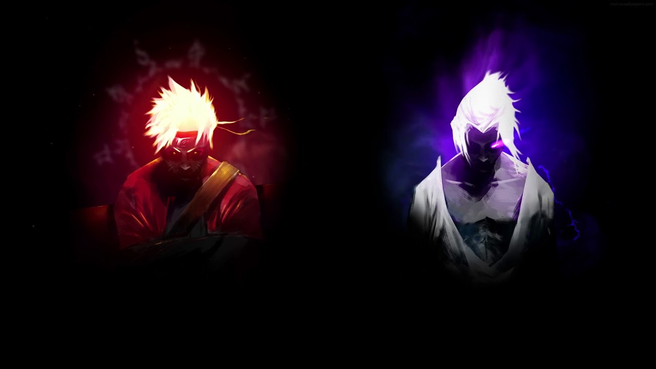 Naruto and Sasuke Black ( Wallpaper )