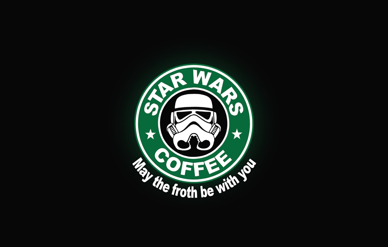 Wallpaper logo, coffee, starwars image for desktop, section разное