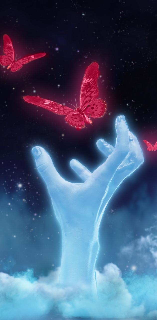 Glowing Butterflies wallpaper