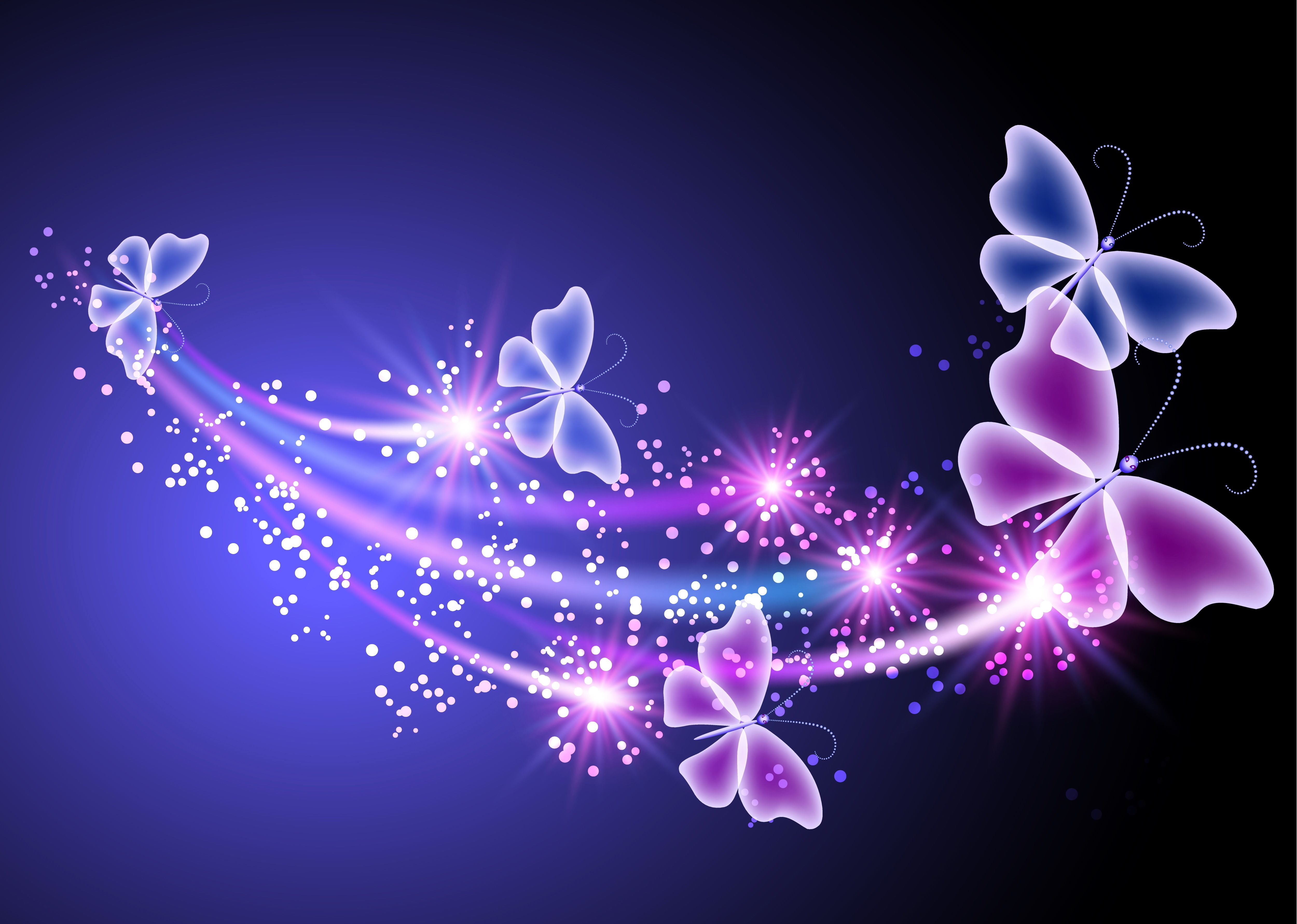 Neon Butterfly Wallpaper