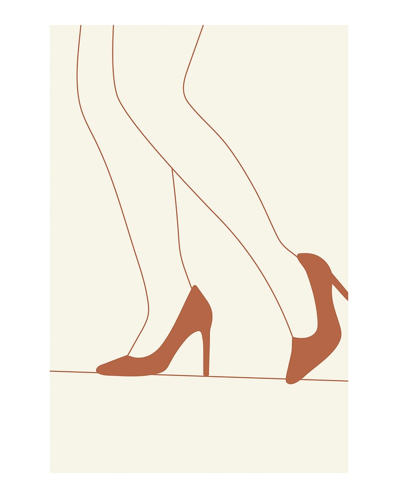 Minimal Line Drawing Woman Image Wallpaper