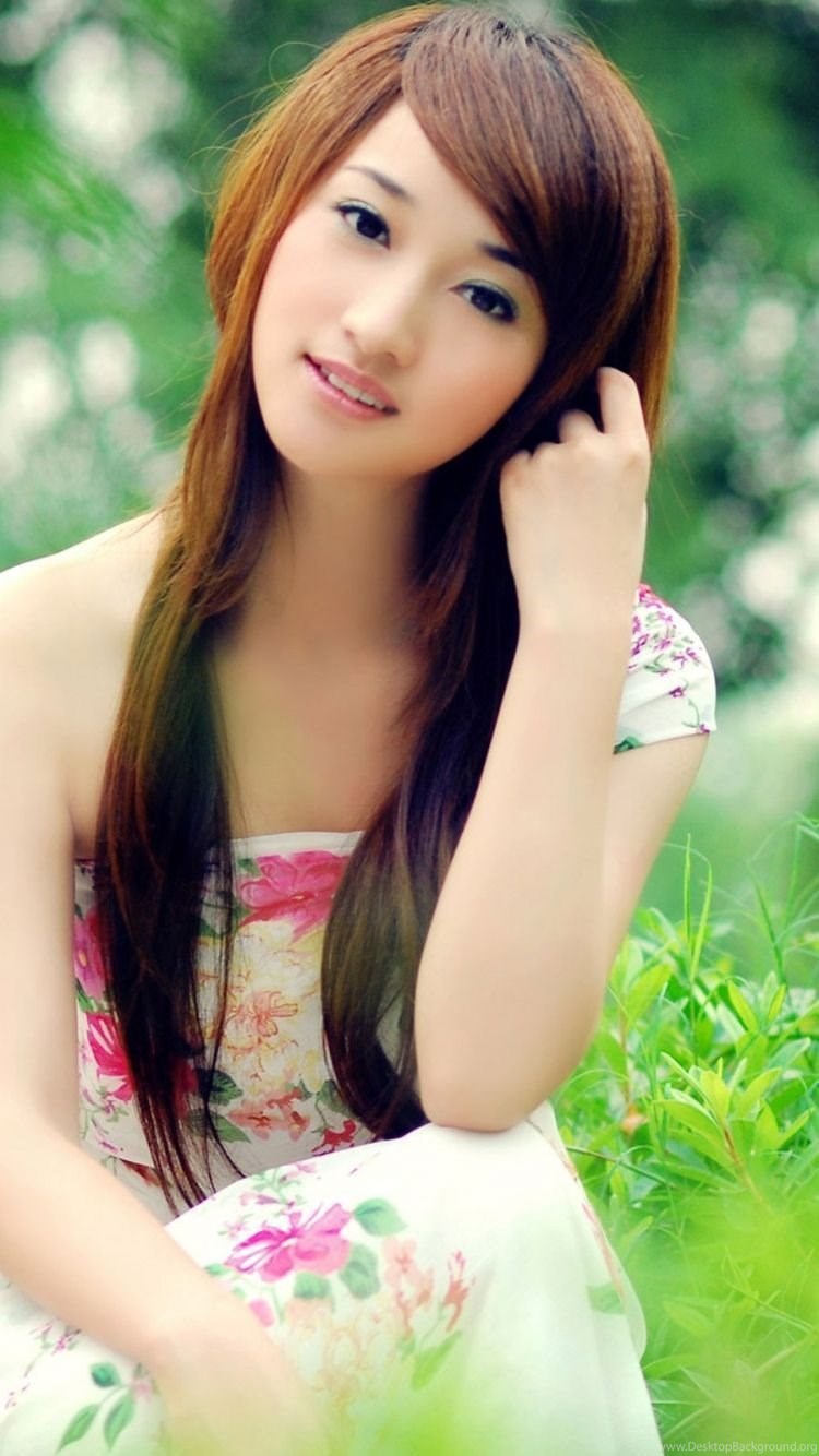 Download Wallpaper 750x1334 Asian, Girl, Dress iPhone 6 HD Background Desktop Background