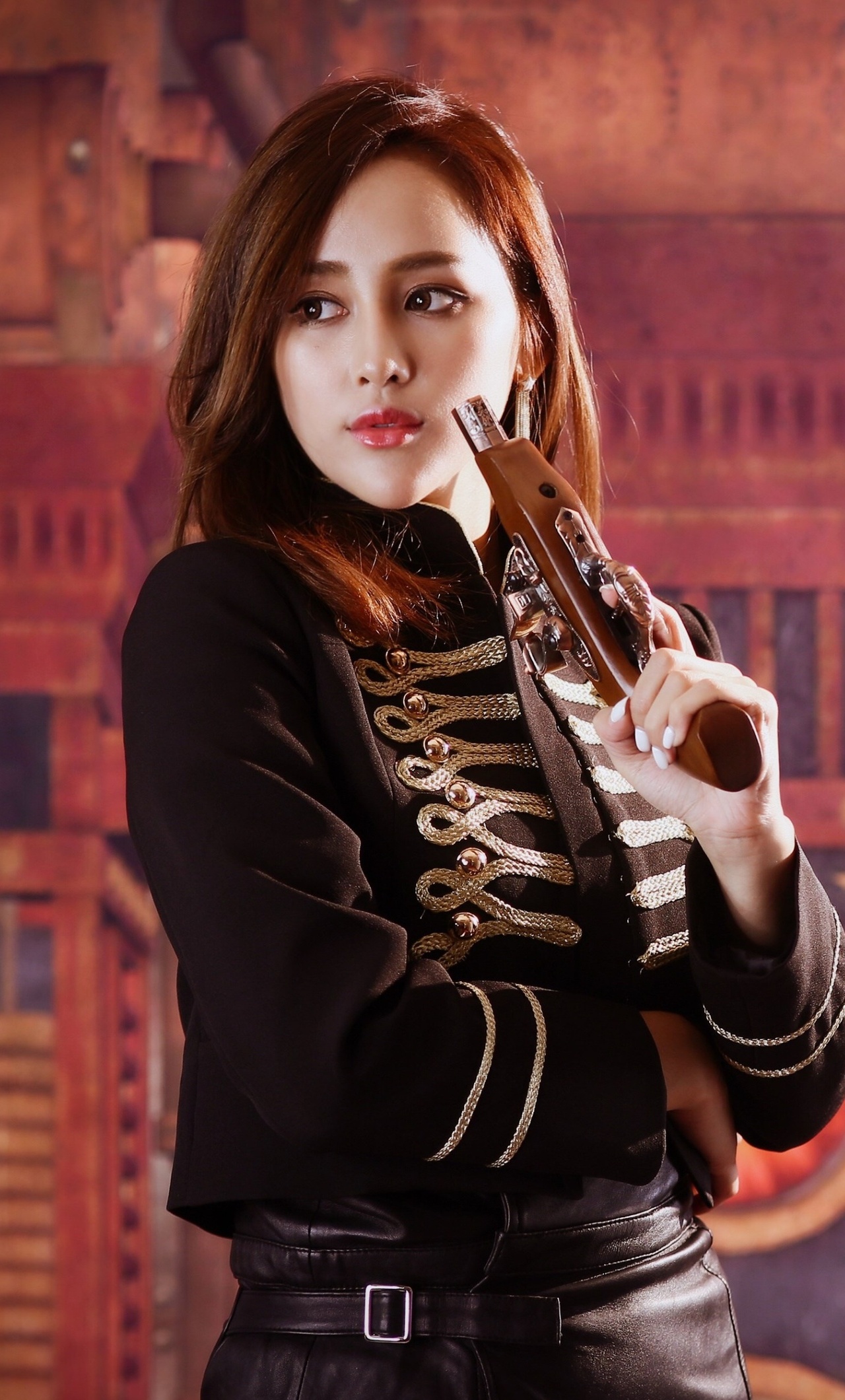 Asian Girl With Pistol Cosplay 4k iPhone HD 4k Wallpaper, Image, Background, Photo and Picture