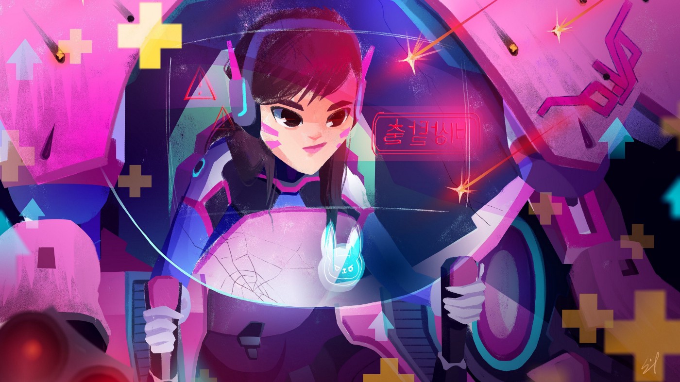 Dva Overwatch 4K Wallpaper.