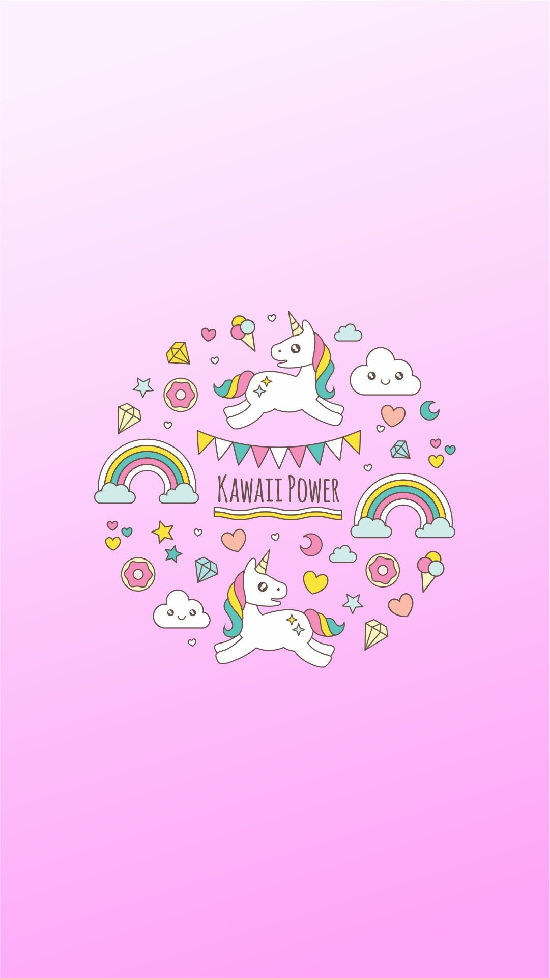 1081x1921, Kawaii Unicorn Wallpaper Pic Wpxh638861 Pastel Unicorn Background