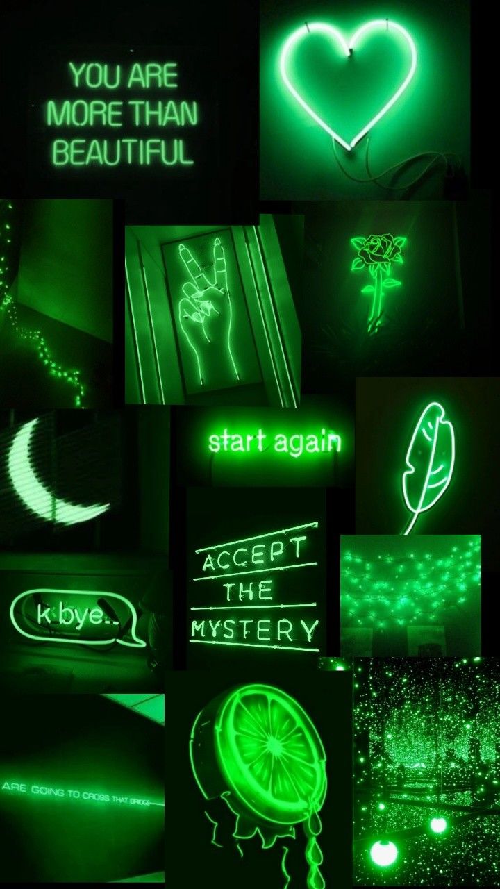 Aesthetic neon green