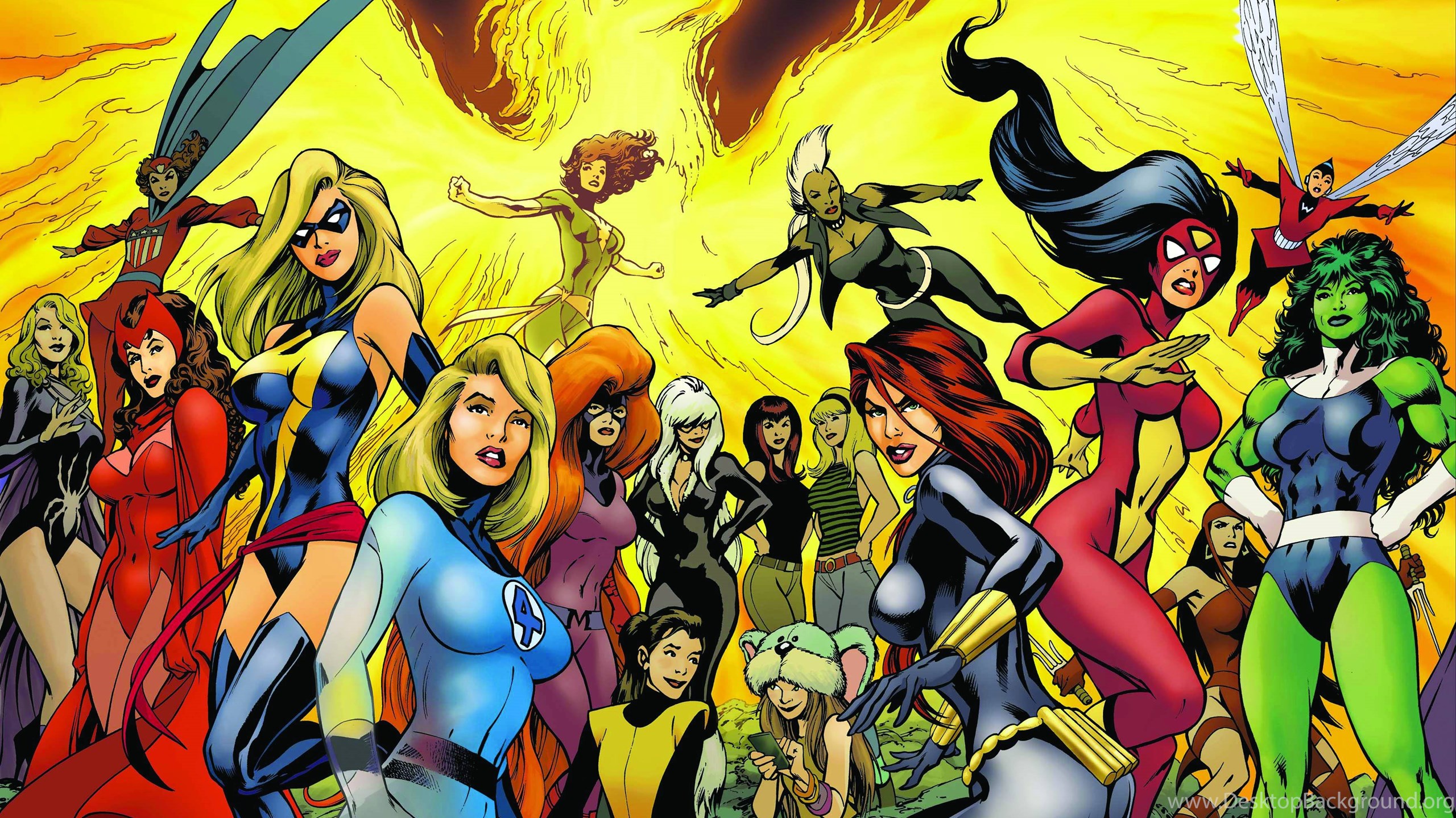 Female Marvel Comic Book Characters Background 1 HD Wallpaper. Desktop Background