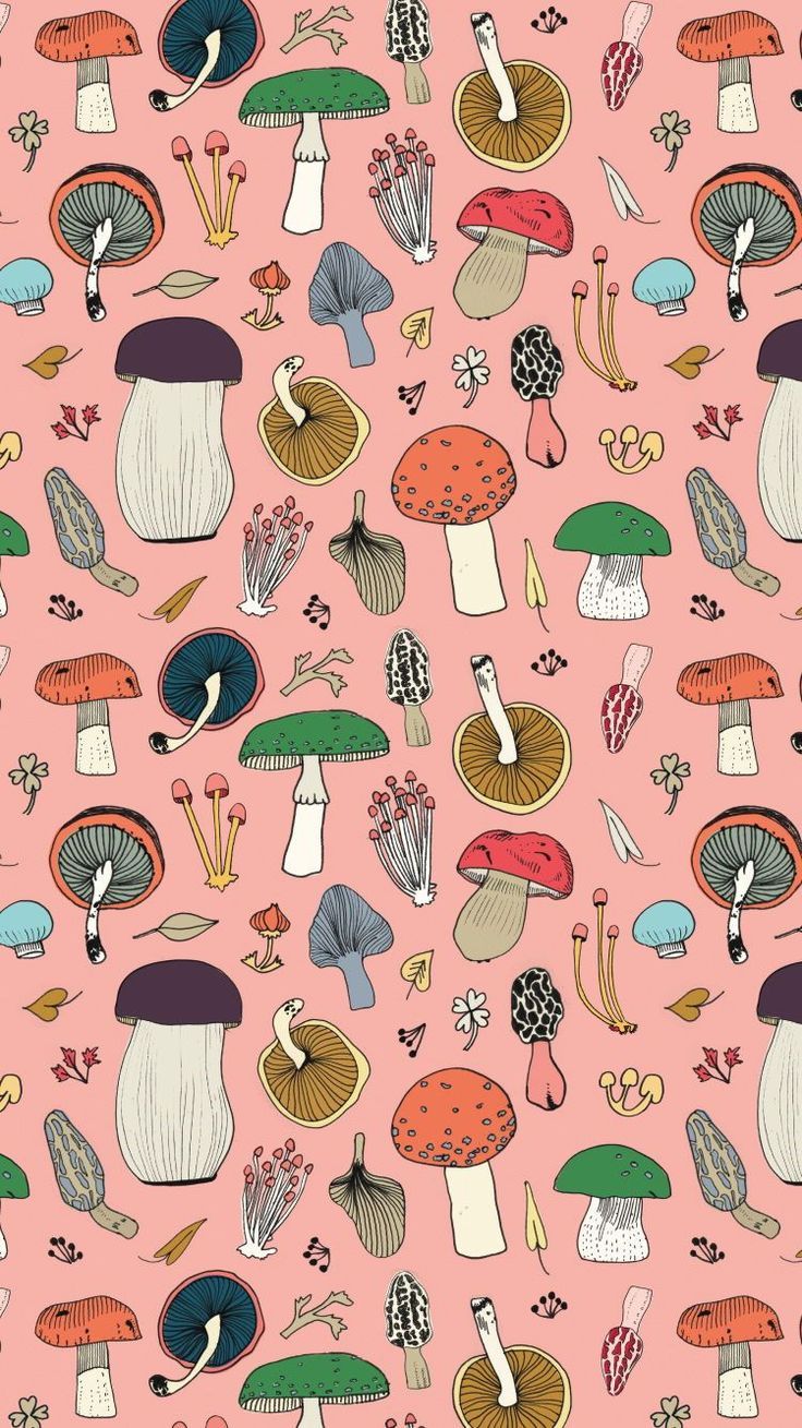 Pink Mushroom Surface Design. Witchy wallpaper, Phone wallpaper patterns, Trippy wallpaper