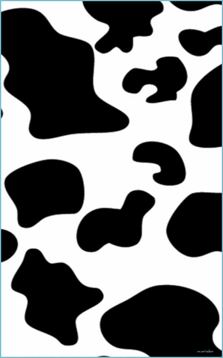 Aesthetic Brown Cow Print Laptop Wallpaper