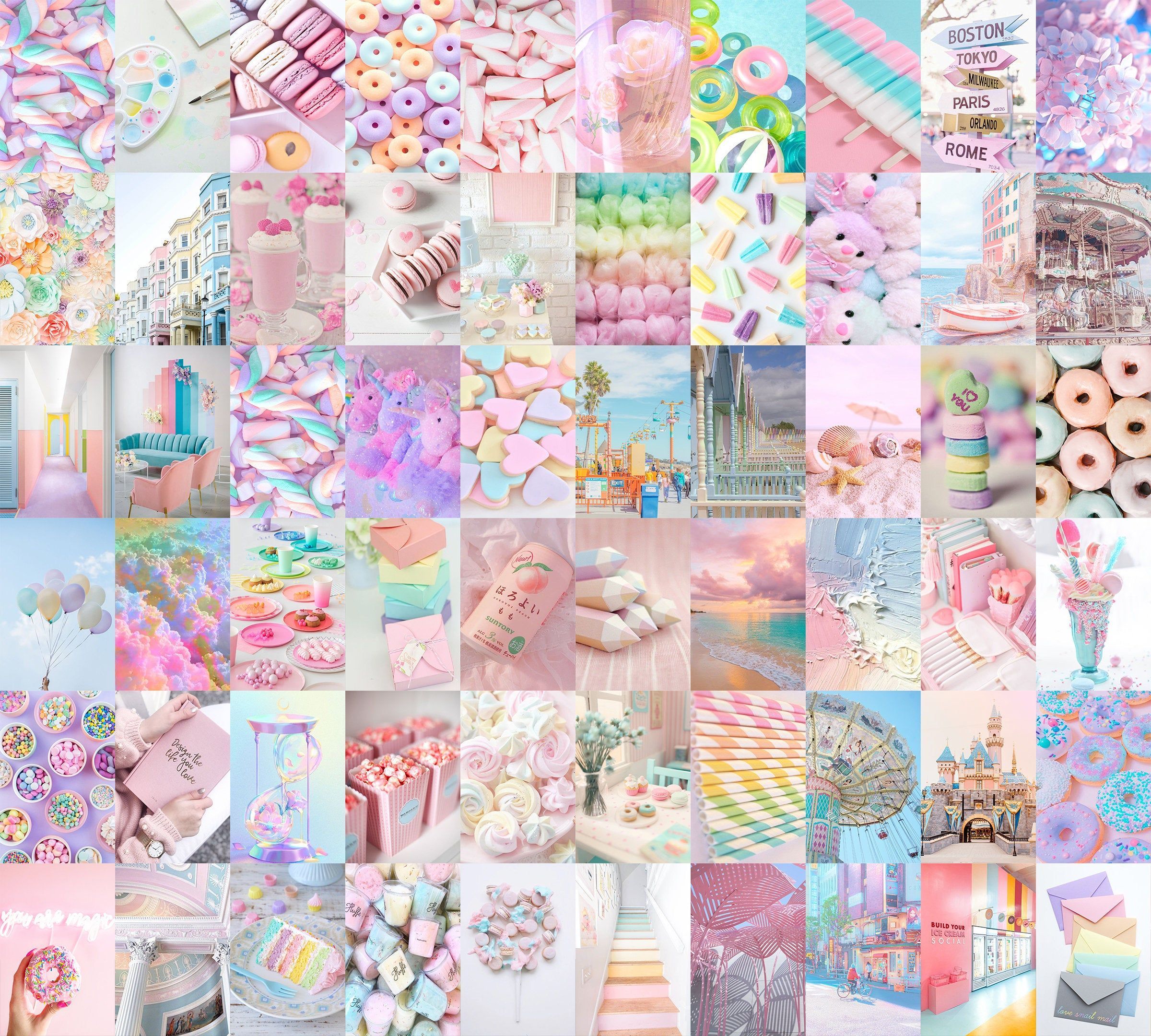 Pastel Aesthetic Collage Wallpaper Free Pastel Aesthetic Collage Background