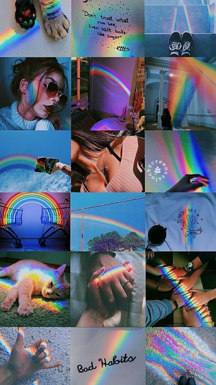 WALLPAPERS. Rainbow aesthetic, Rainbow wallpaper, Aesthetic wallpaper