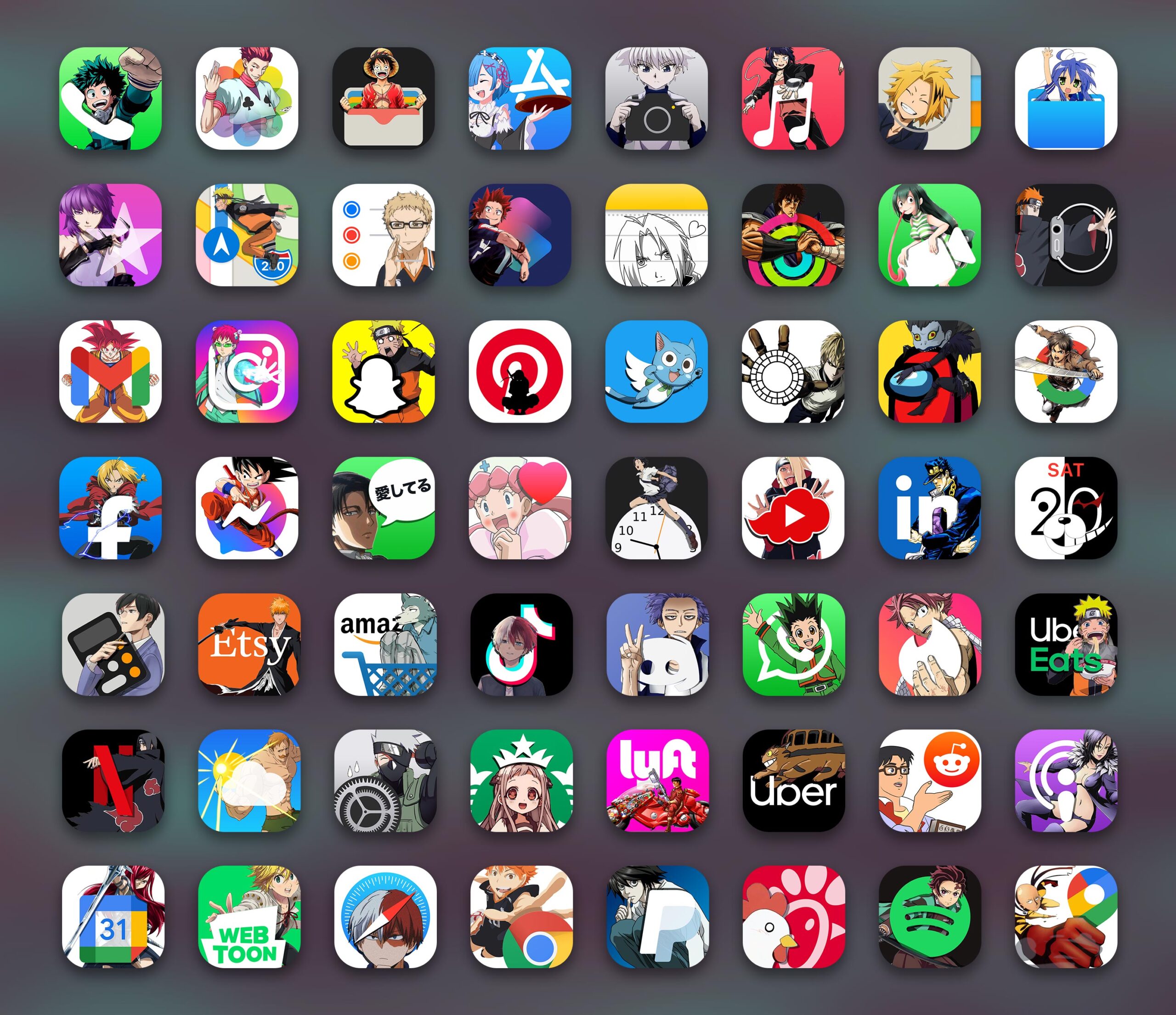 Anime App Icon for iPhone Custom iOS 14 Icon