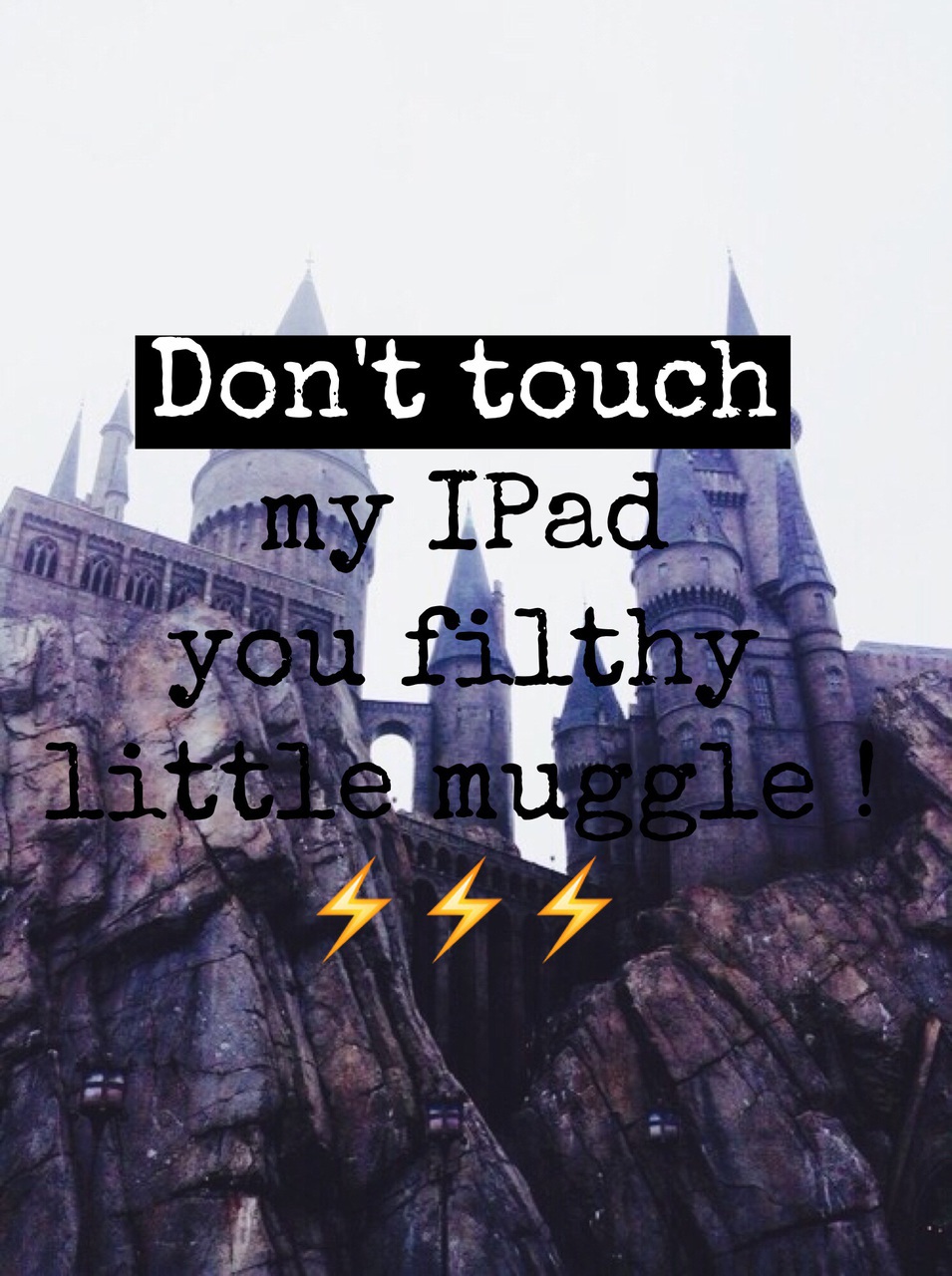 Don't touch my IPad you filthy little muggle !‚ö°Ô∏è‚ö°Ô∏è‚ö°Ô∏è