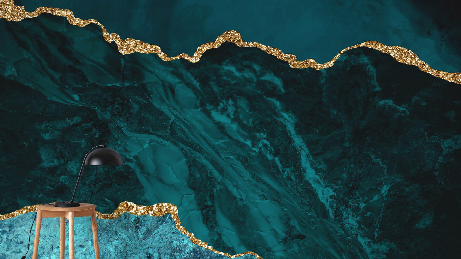 Teal Gold Marble HD Marble Wallpaper