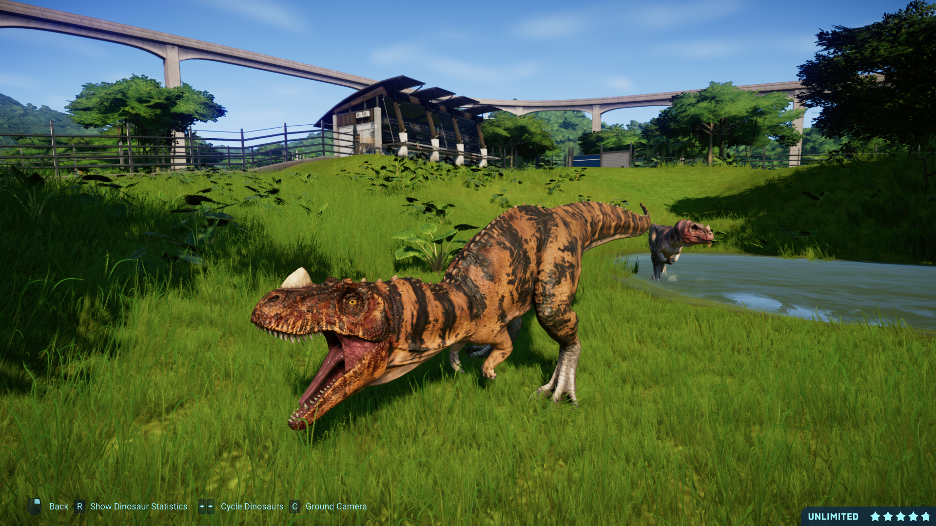 Jungle Ceratosaurus doing its thing.: jurassicworldevo