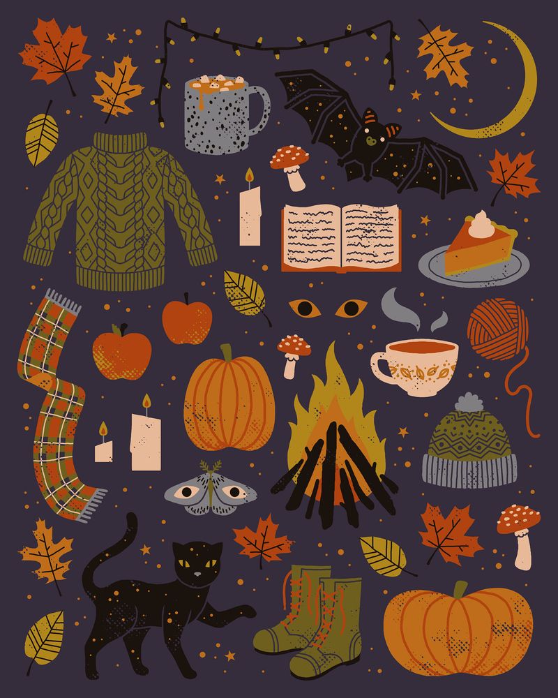Autumn Nights Rectangular Pillow by Camille Chew (17 x 12). Autumn inspiration, Autumn aesthetic, Autumn night