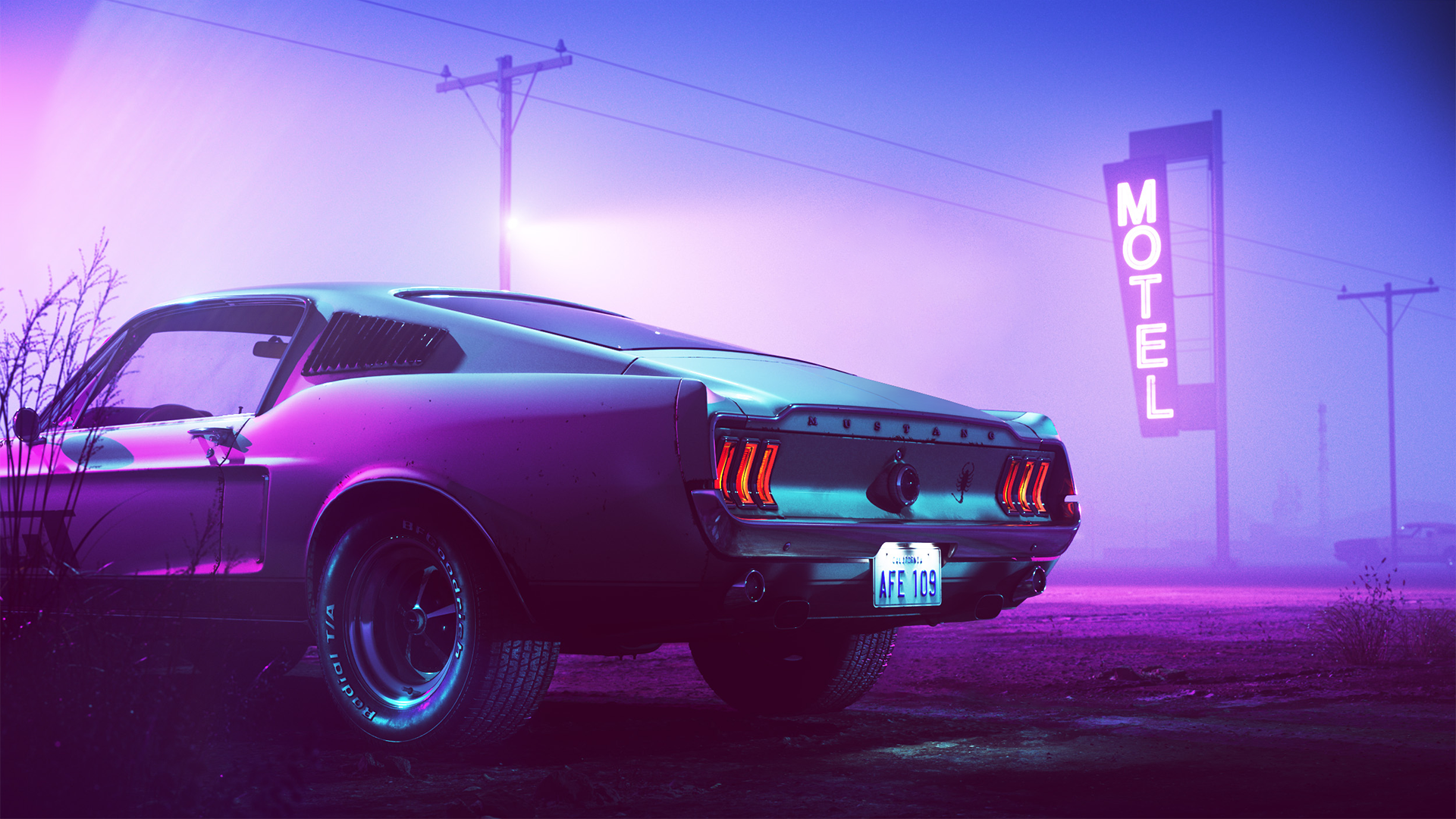 Wallpaper, 1965 Ford Mustang, photography 1920x1080