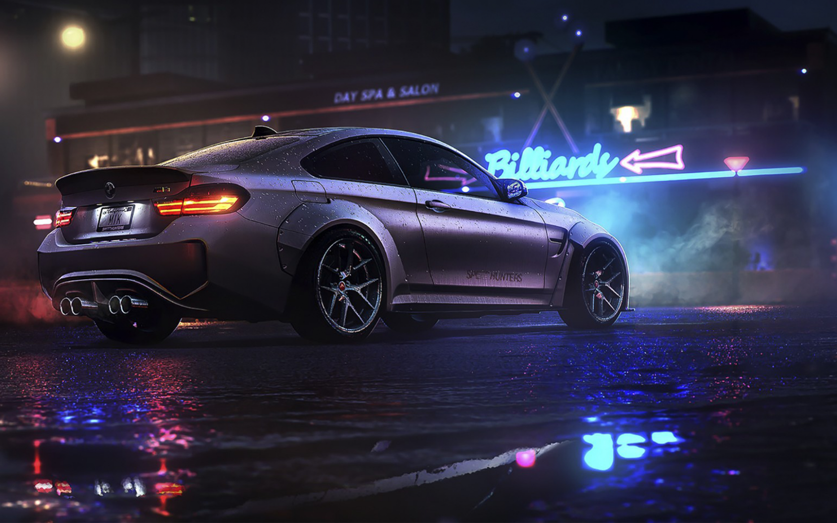 Download 1680x1050 Bmw, Side View, Water Drops, Night, Sport, Cars Wallpaper for MacBook Pro 15 inch