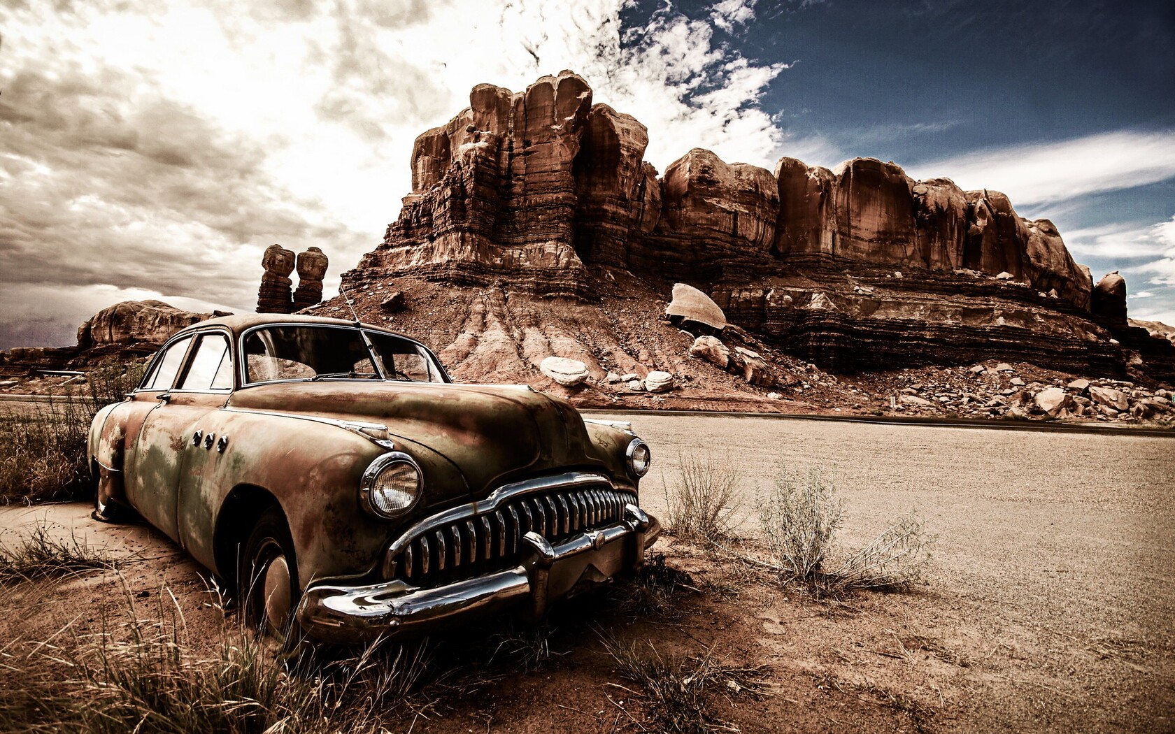 Vintage Dusty Car 1680x1050 Resolution HD 4k Wallpaper, Image, Background, Photo and Picture