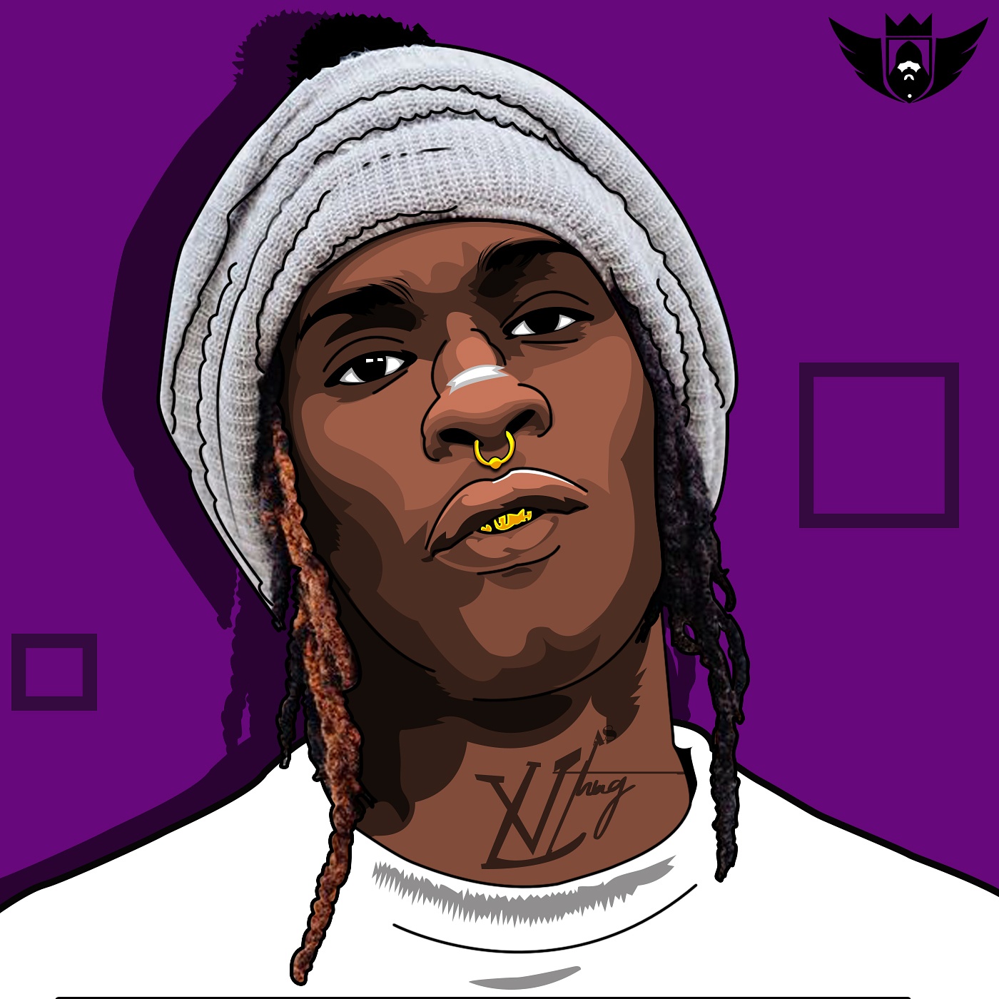Cartoon illustration for Youngthug