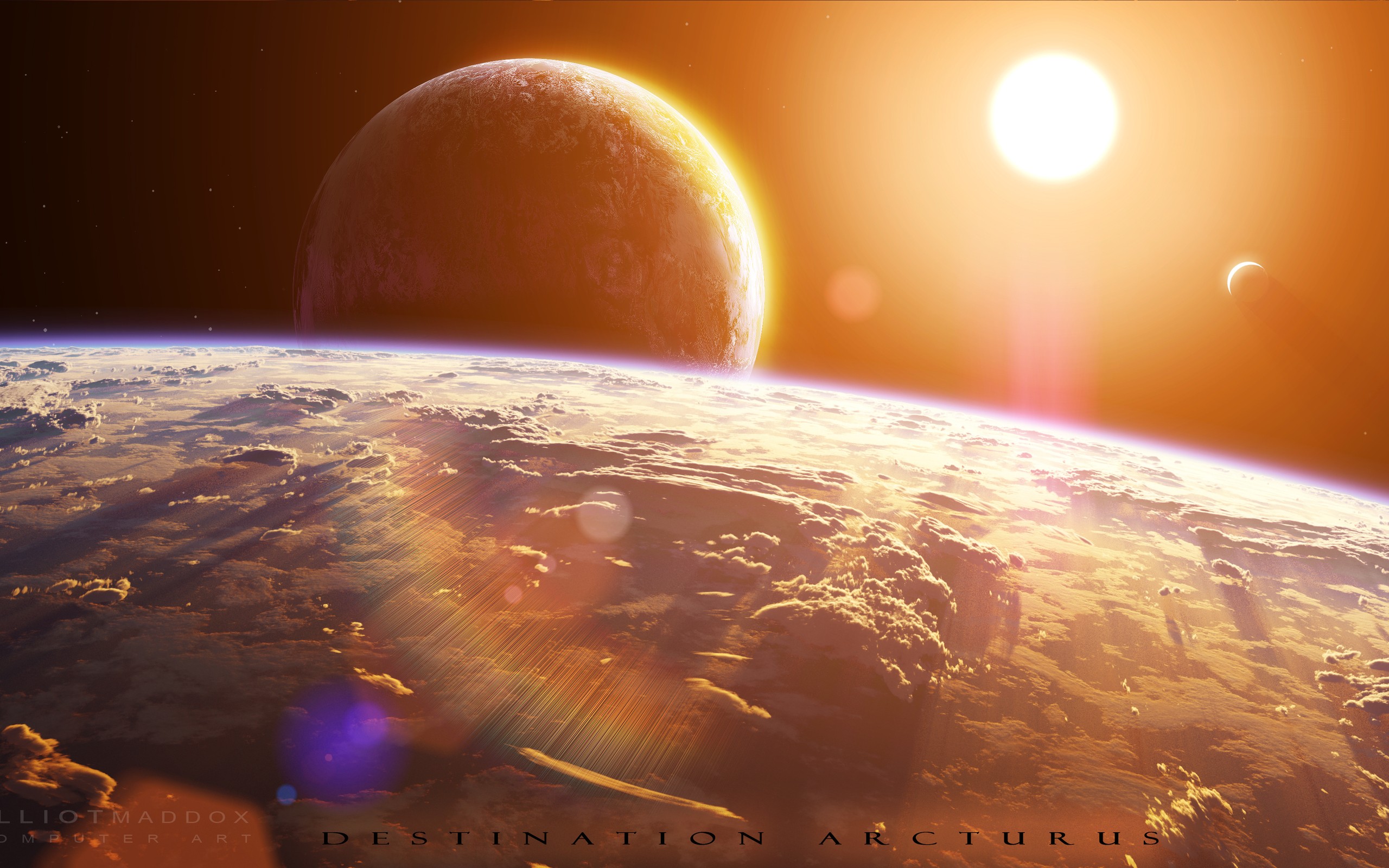 sun earth wallpaper