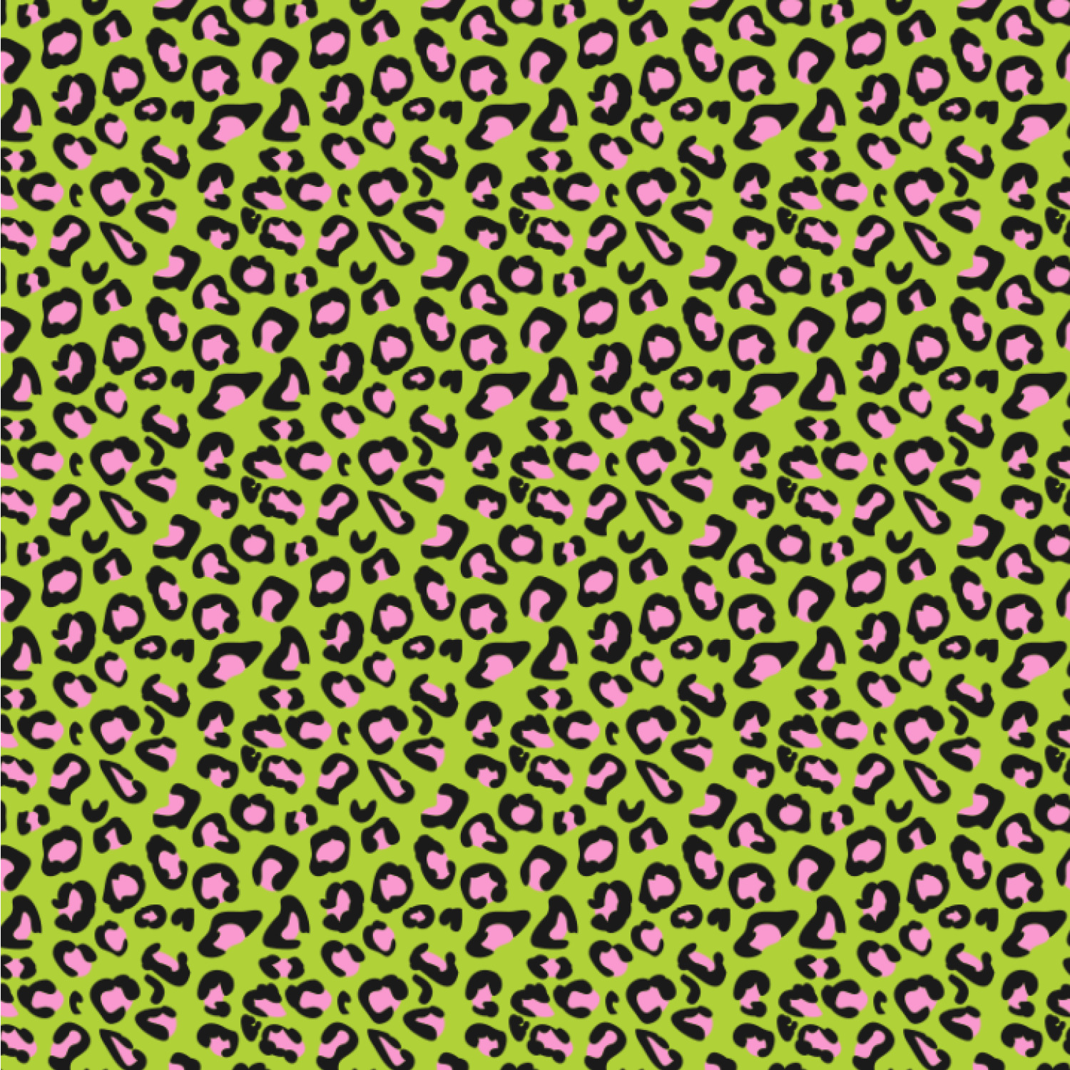 Pink & Lime Green Leopard Wallpaper & Surface Covering