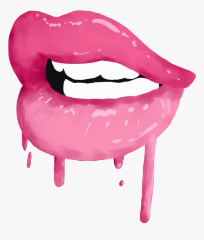 Dripping Pink Lips, HD Png Download, Transparent Png Image