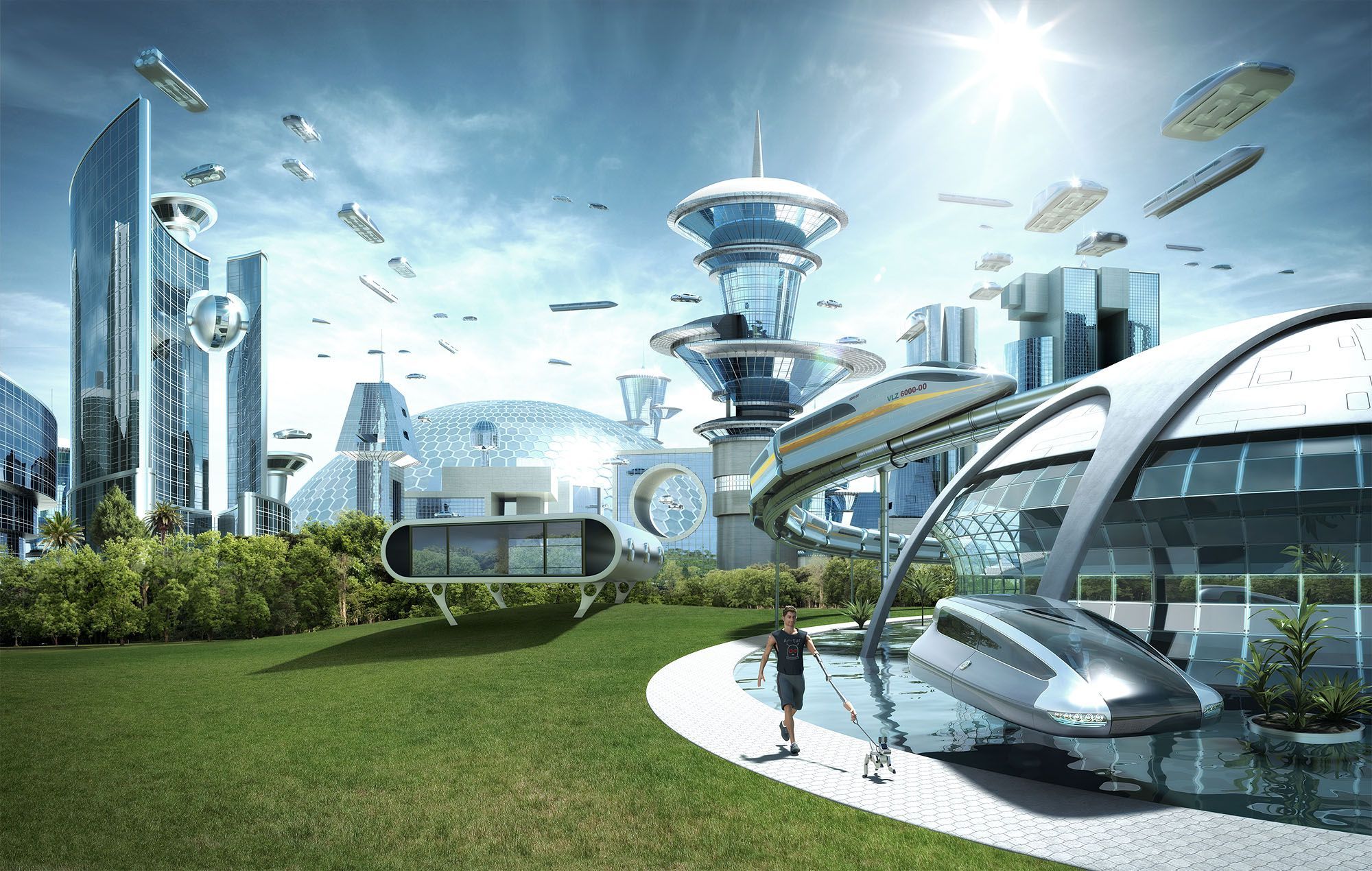 Futuristic House Wallpaper