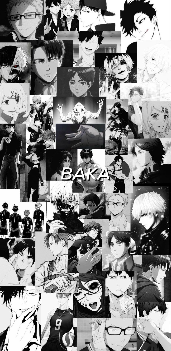 Tokyo ghoul, haikyuu, Levi black and white aesthetic. Black and white aesthetic, Anime, White aesthetic