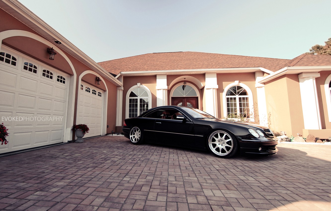 Wallpaper Black, Windows, Mercedes Benz, Garage, Black, Mansion, Mercedes Benz, CL500, C215, CL Class Image For Desktop, Section Mercedes